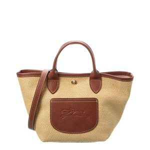 Longchamp Le Pliage Collection Xs Raffia Basket Bag, Beige